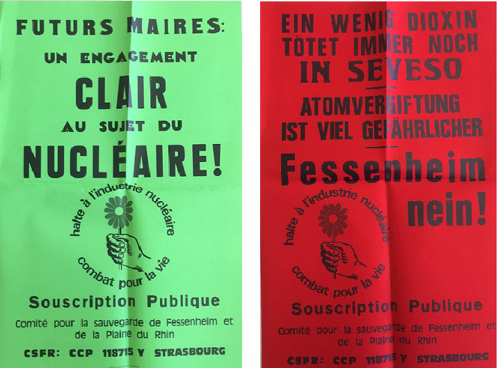 Fichier:Affiches du mouvement antinucléaire soutenues par Solange Fernex. Archives départementales de Colmar..png