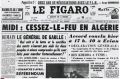 La une du journal le Figaro du 19 mars 1962.jpg
